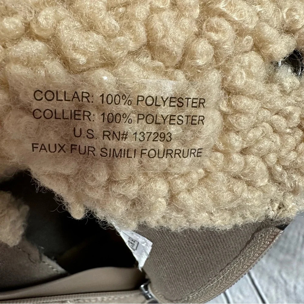 Collection by Clarks Opal Zip Convertible Faux Sherpa/Fur Boots Suede Pebble 8M